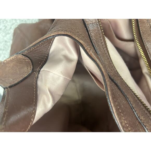 Coach Leather Shoulder Bag Womens Brown Hobo Tote Gold Hardware Horse Carriage - Picture 10 of 10